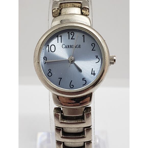 Carriage by Timex women's watch. Blue face with silver band
